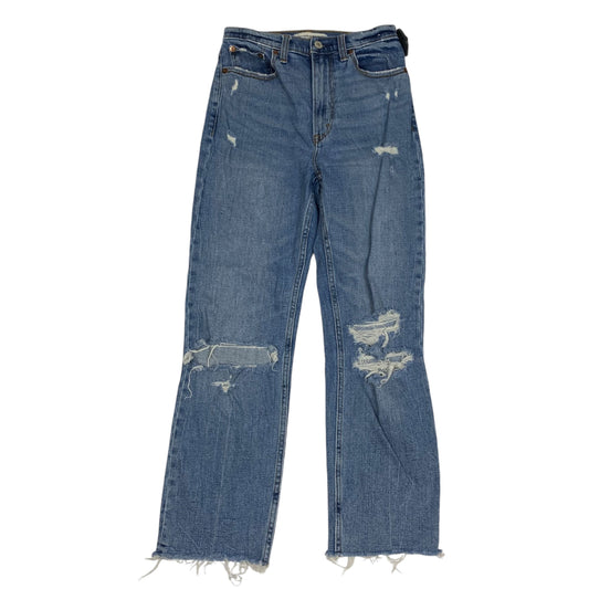 Jeans Straight By Abercrombie And Fitch In Blue Denim, Size: 2