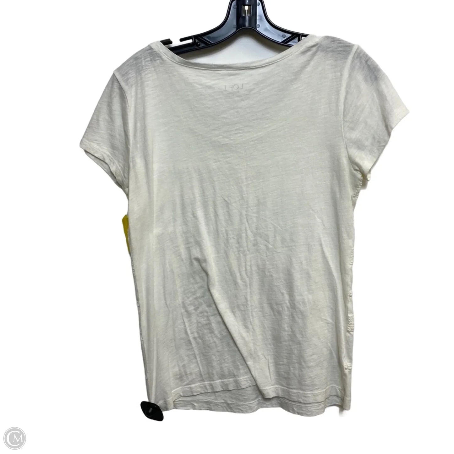 Top Short Sleeve By Loft In White, Size: S