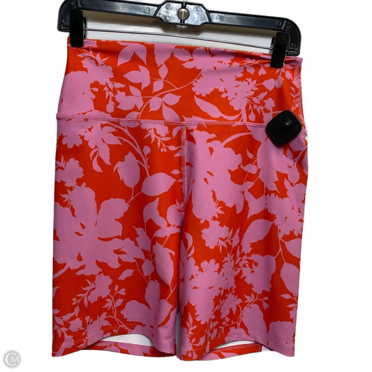 Athletic Shorts By Sage In Orange & Pink, Size: L