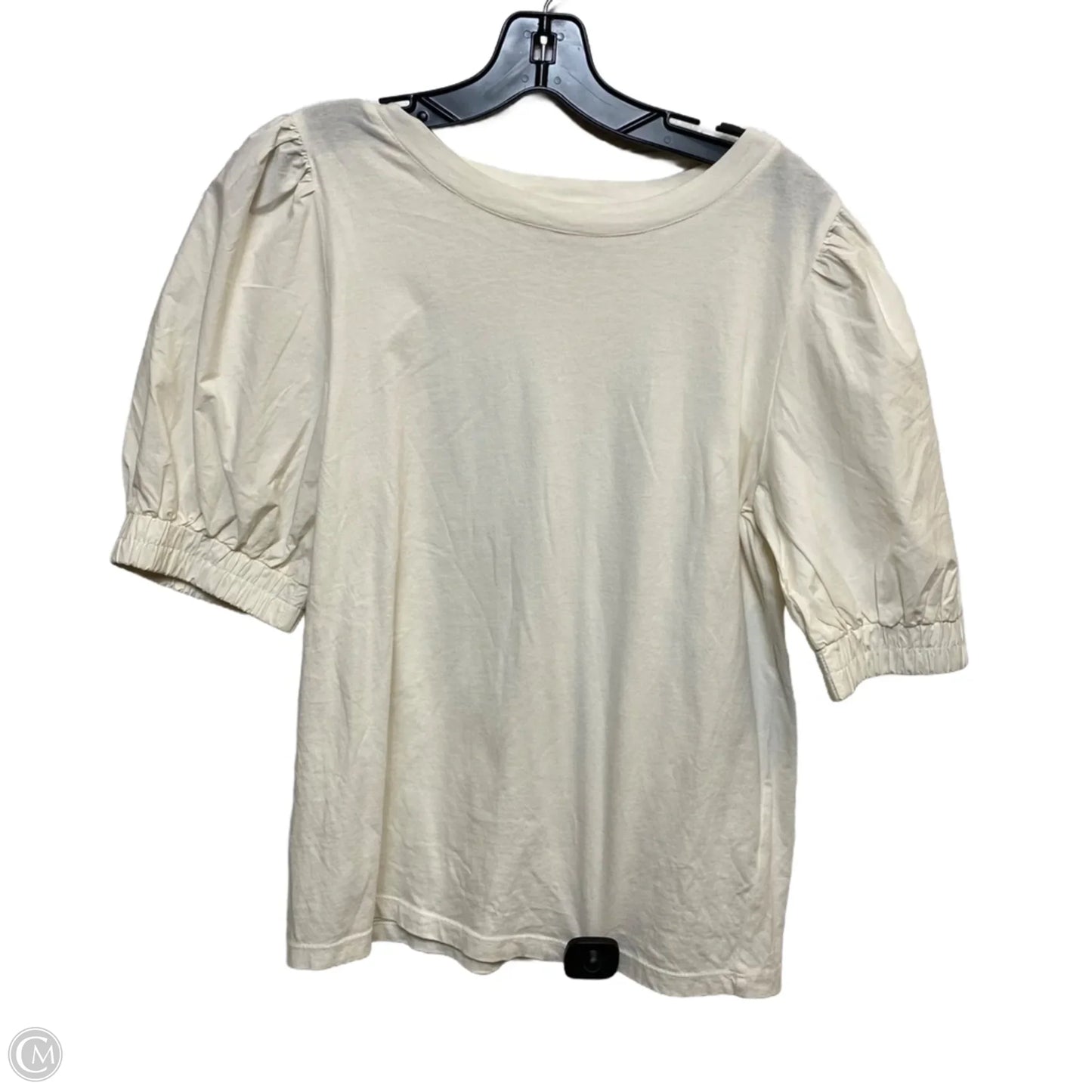 Top Short Sleeve By Loft In Cream, Size: S