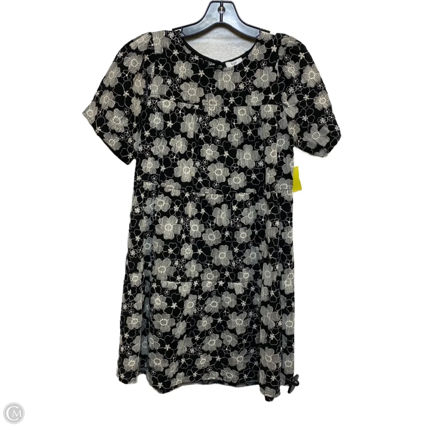 Dress Casual Short By Voy In Black & Cream, Size: S