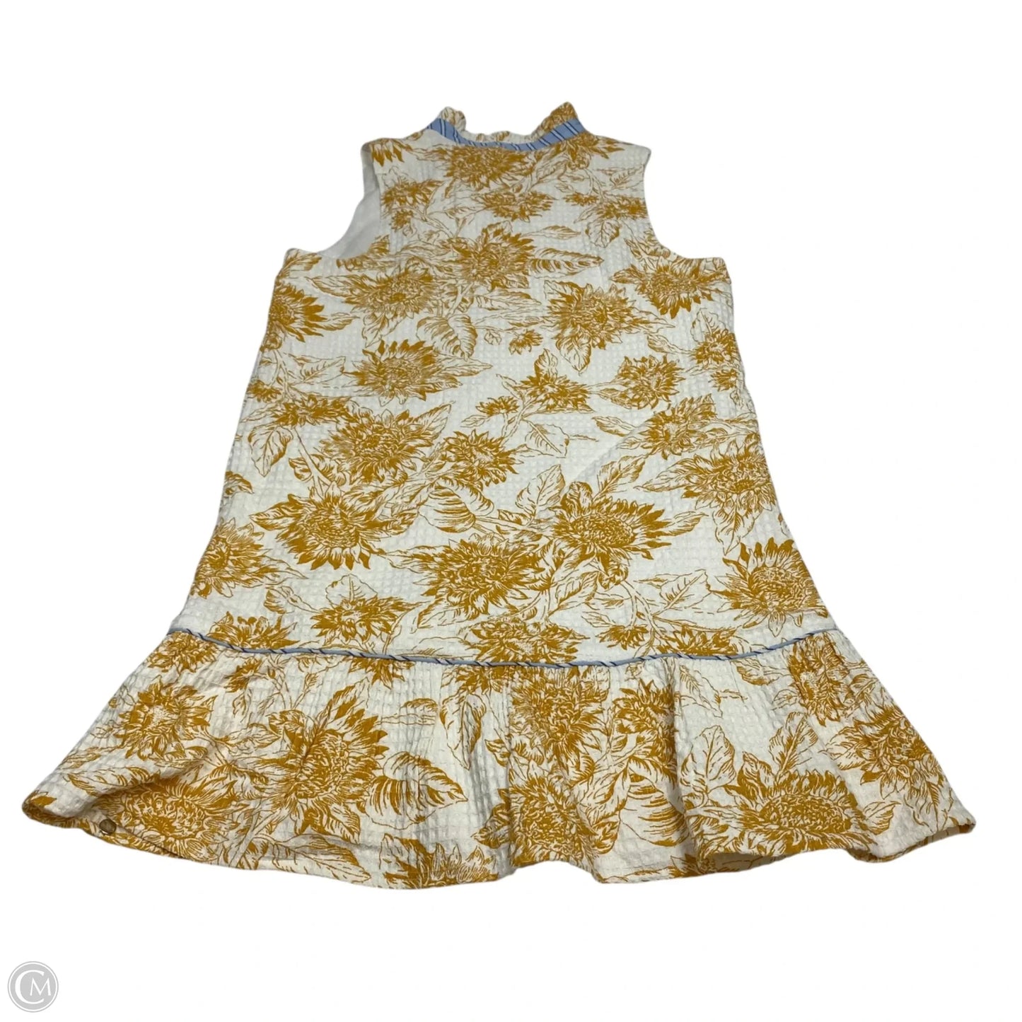 Dress Casual Short By Thml In White & Yellow, Size: S