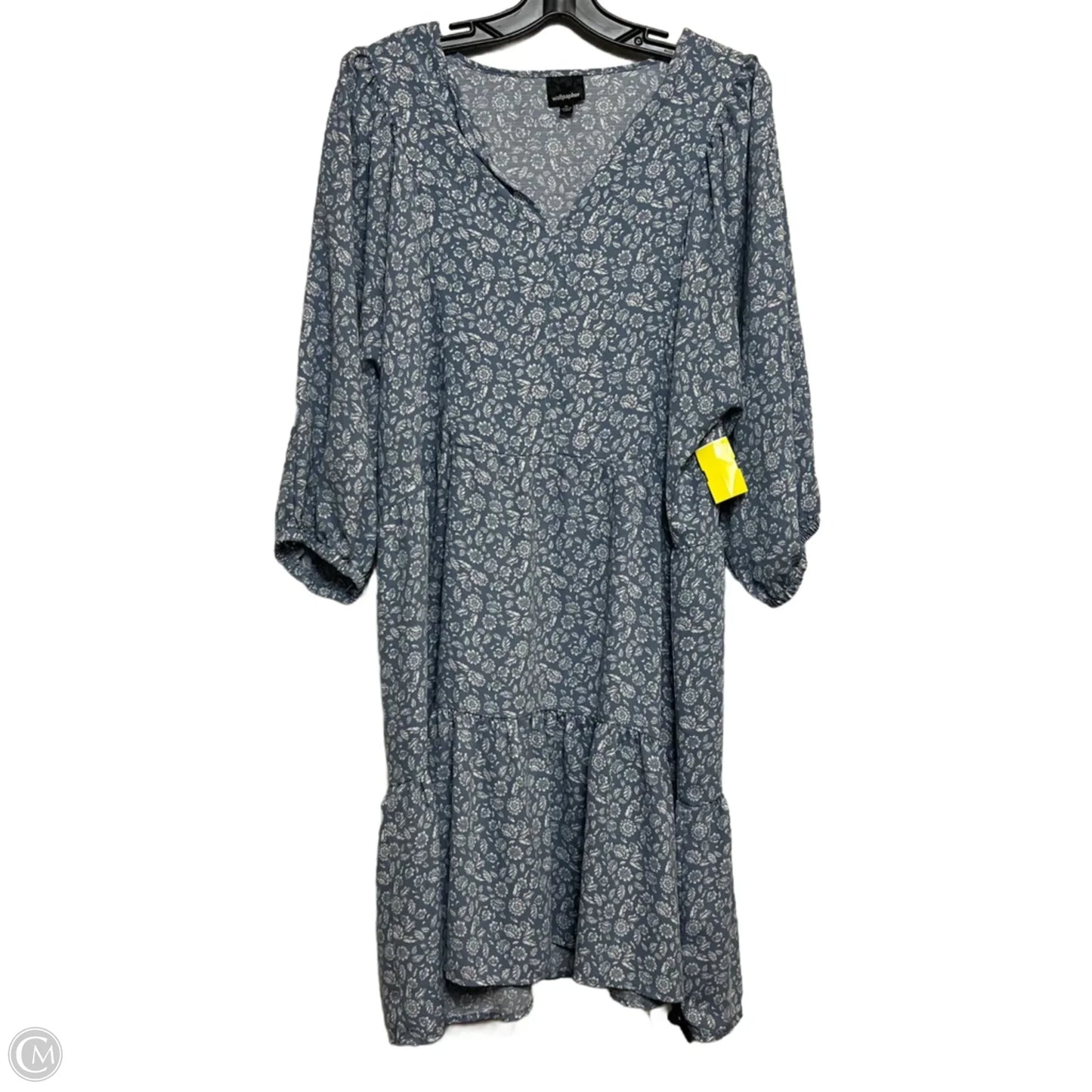 Dress Casual Short By Wallpapher In Blue & White, Size: Xl