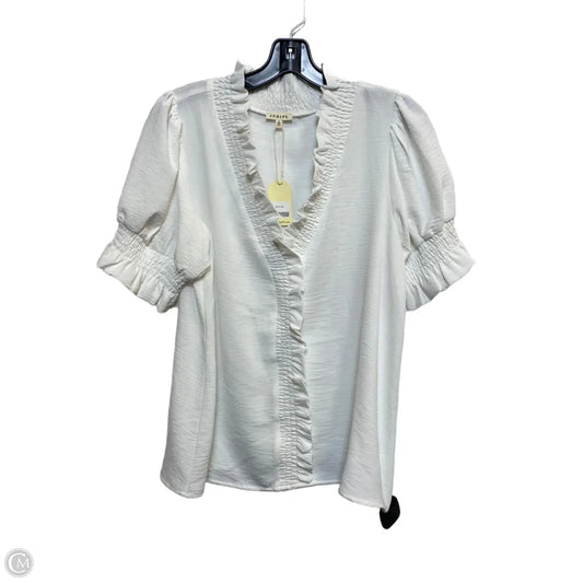 Top Short Sleeve By Jodifl In White, Size: S