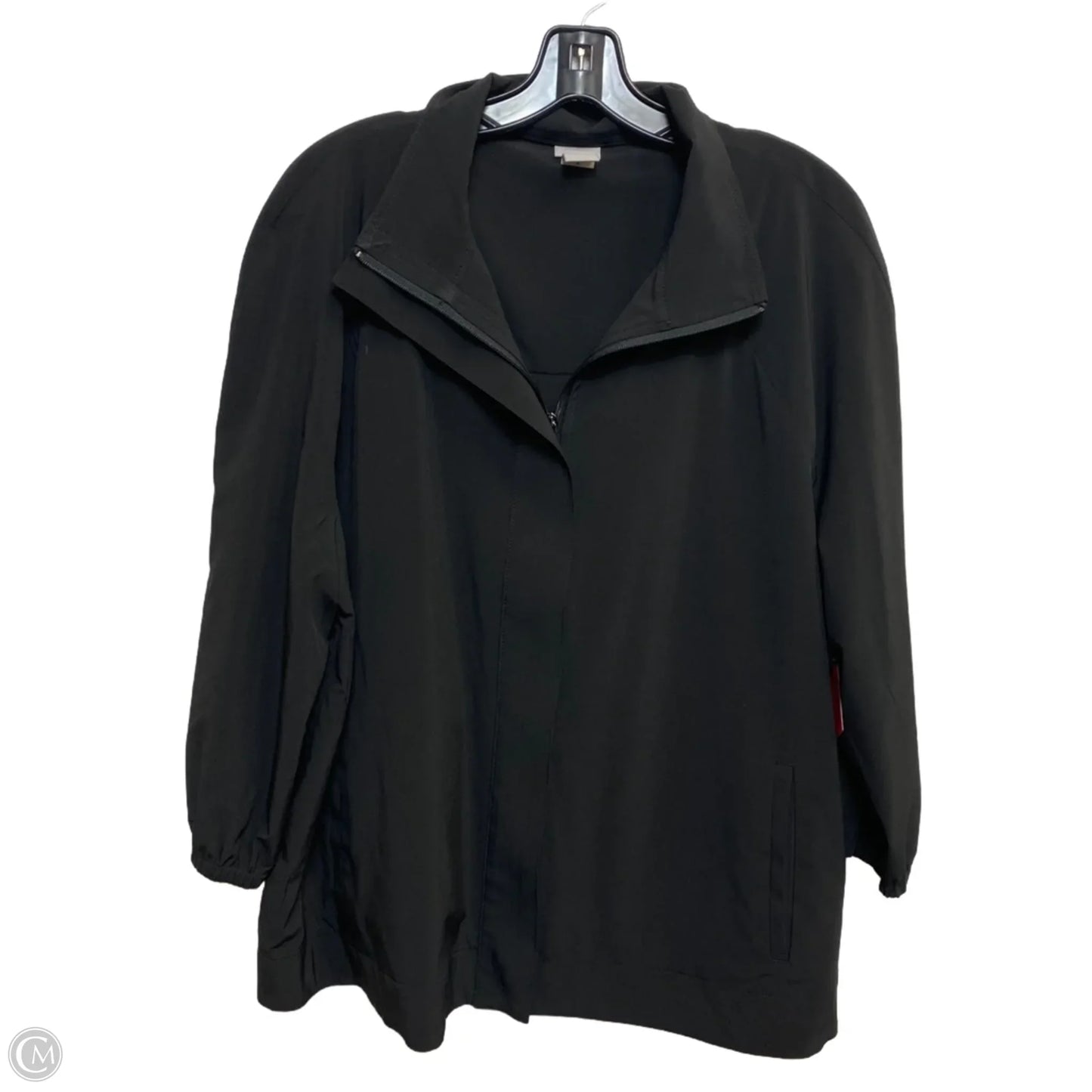 Athletic Jacket By Chicos In Black, Size: Xl