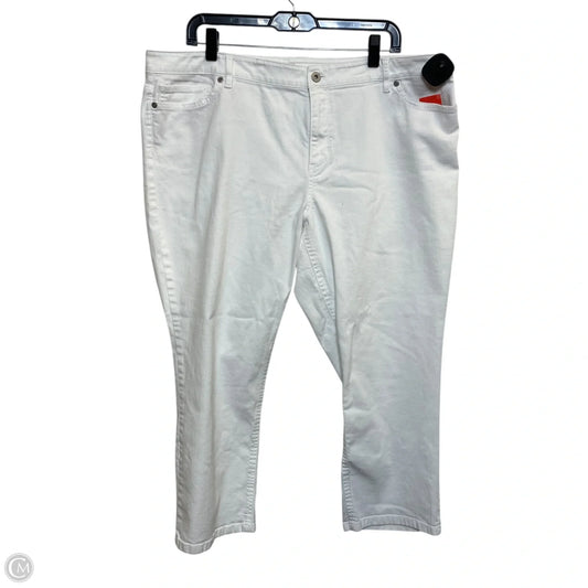 Jeans Cropped By J. Jill In White Denim, Size: 18