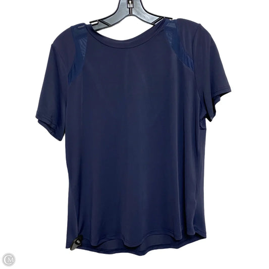 Athletic Top Short Sleeve By Shein In Navy, Size: M