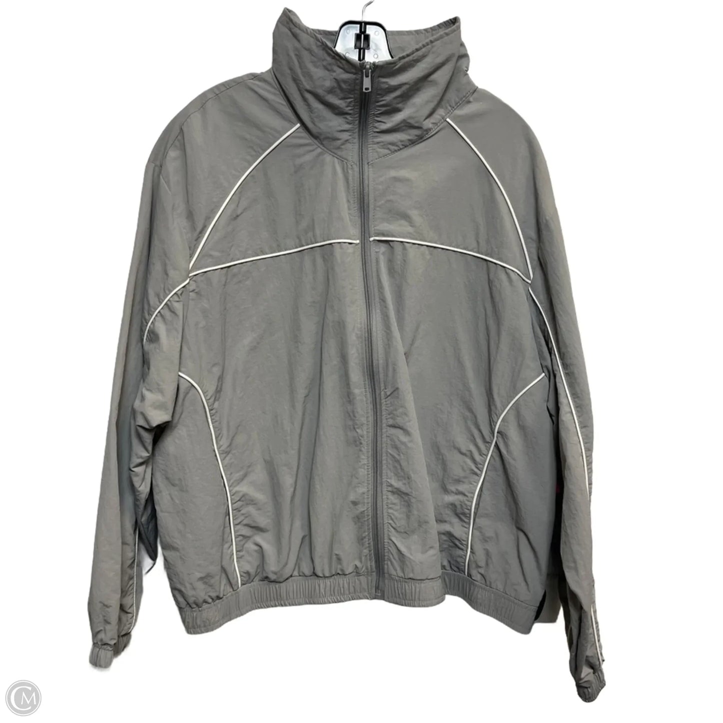 Jacket Windbreaker By Divided In Grey, Size: L