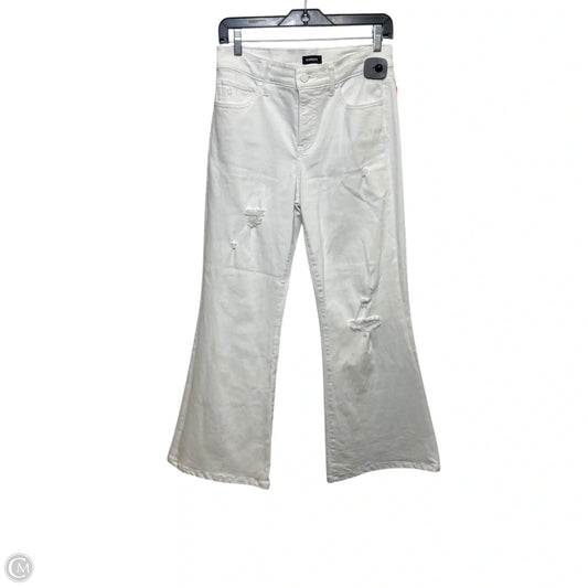 Jeans Flared By Express In White Denim, Size: 6