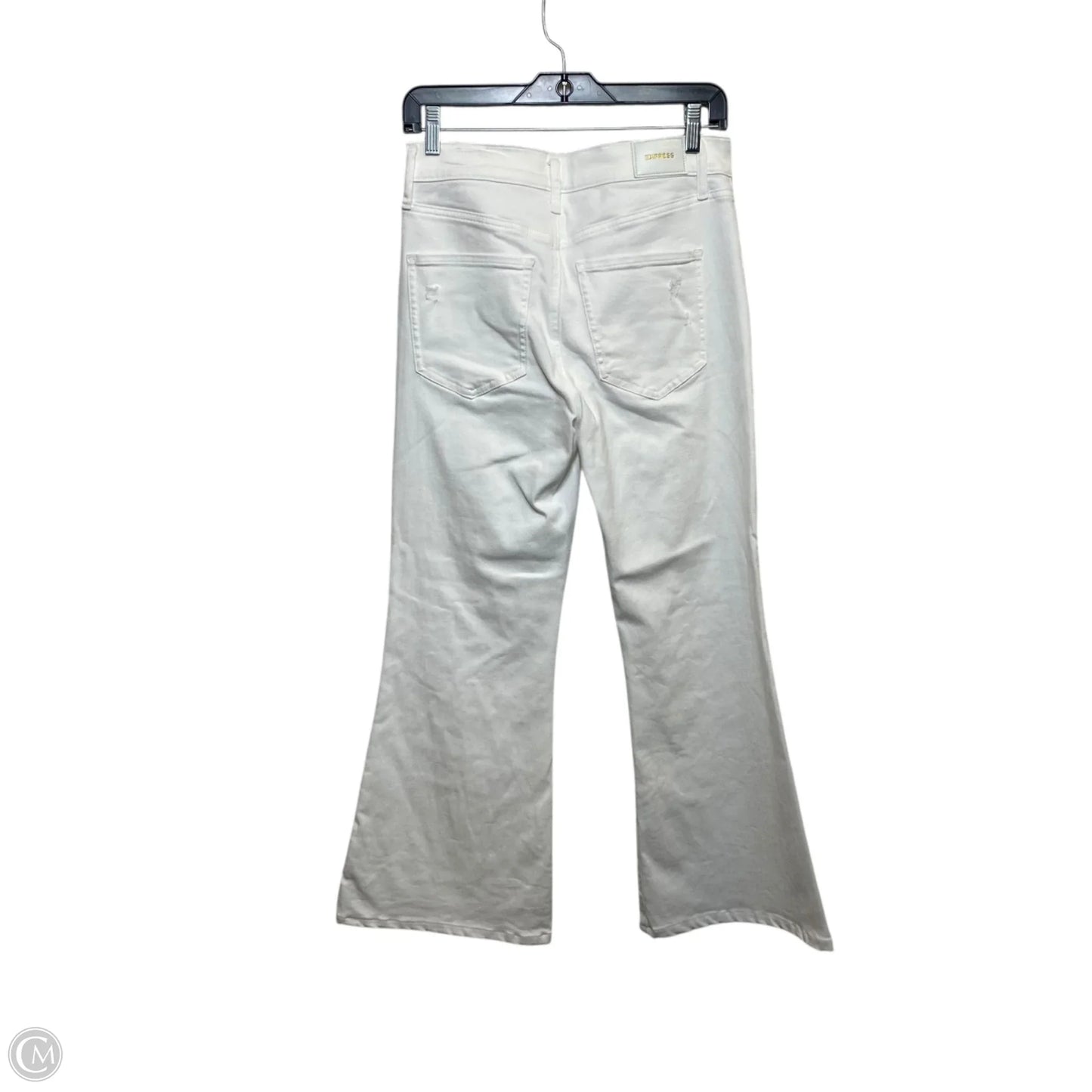 Jeans Flared By Express In White Denim, Size: 6
