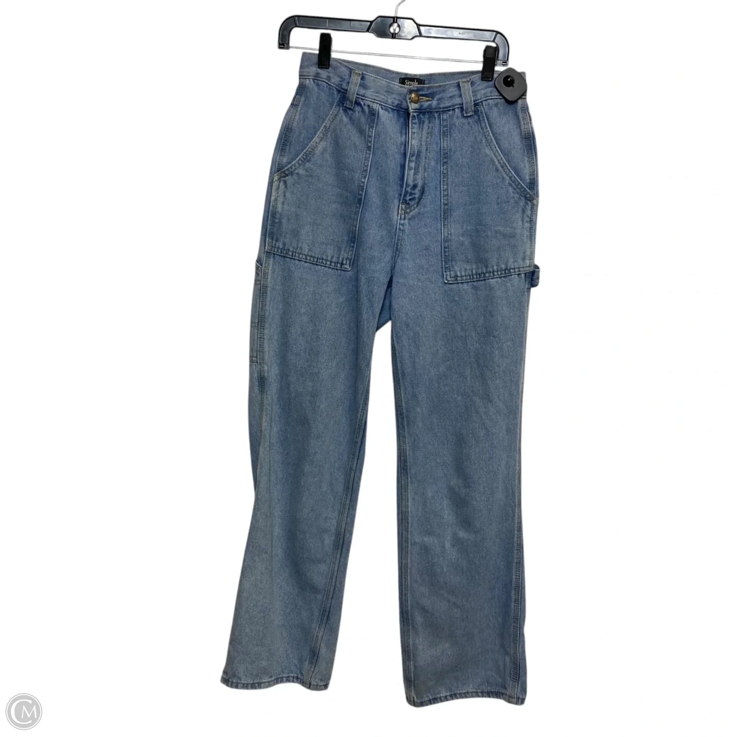 Jeans Straight By Simple Society In Blue Denim, Size: 2