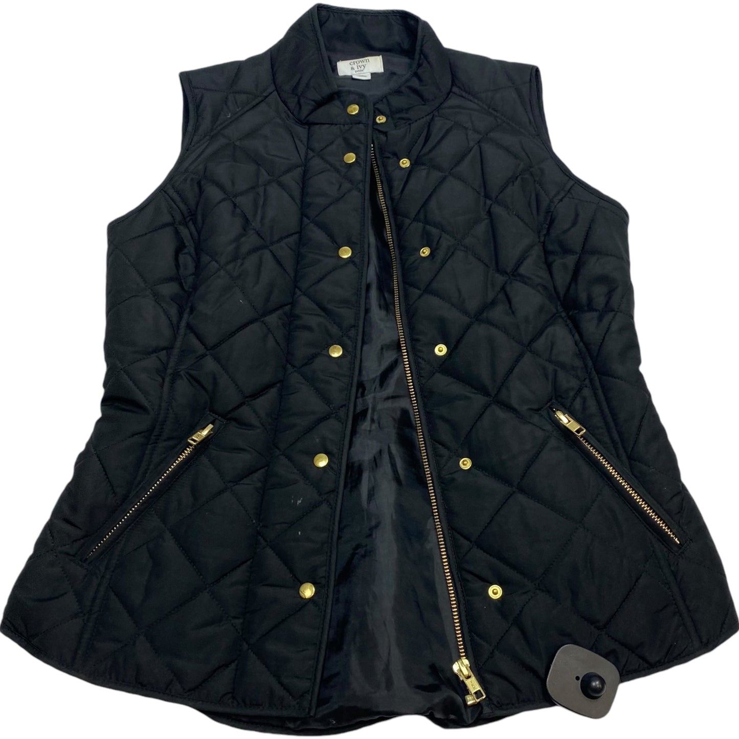 Vest Puffer & Quilted By Crown And Ivy In Black, Size: S