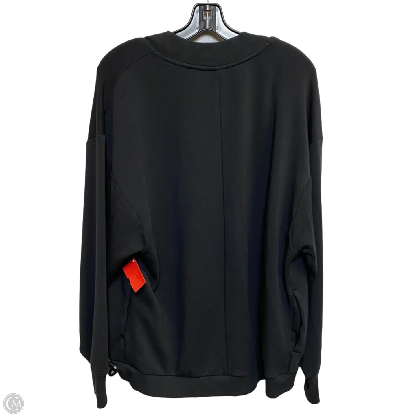 Athletic Top Long Sleeve Collar By All In Motion In Black, Size: S