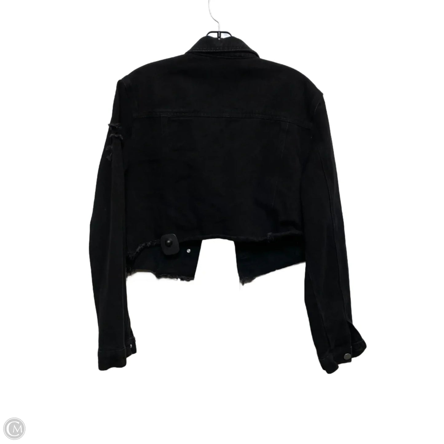 Jacket Denim By Shein In Black Denim, Size: S