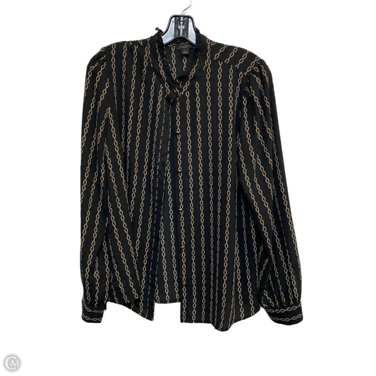 Top Long Sleeve By Ann Taylor In Black, Size: M