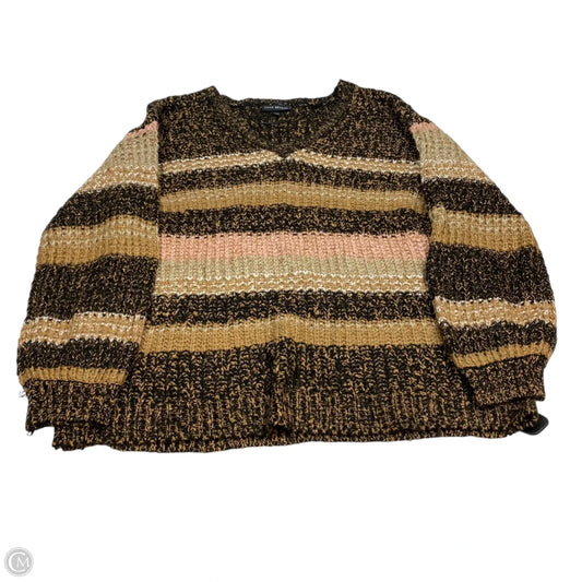 Sweater By Lane Bryant In Brown & Pink, Size: 3x