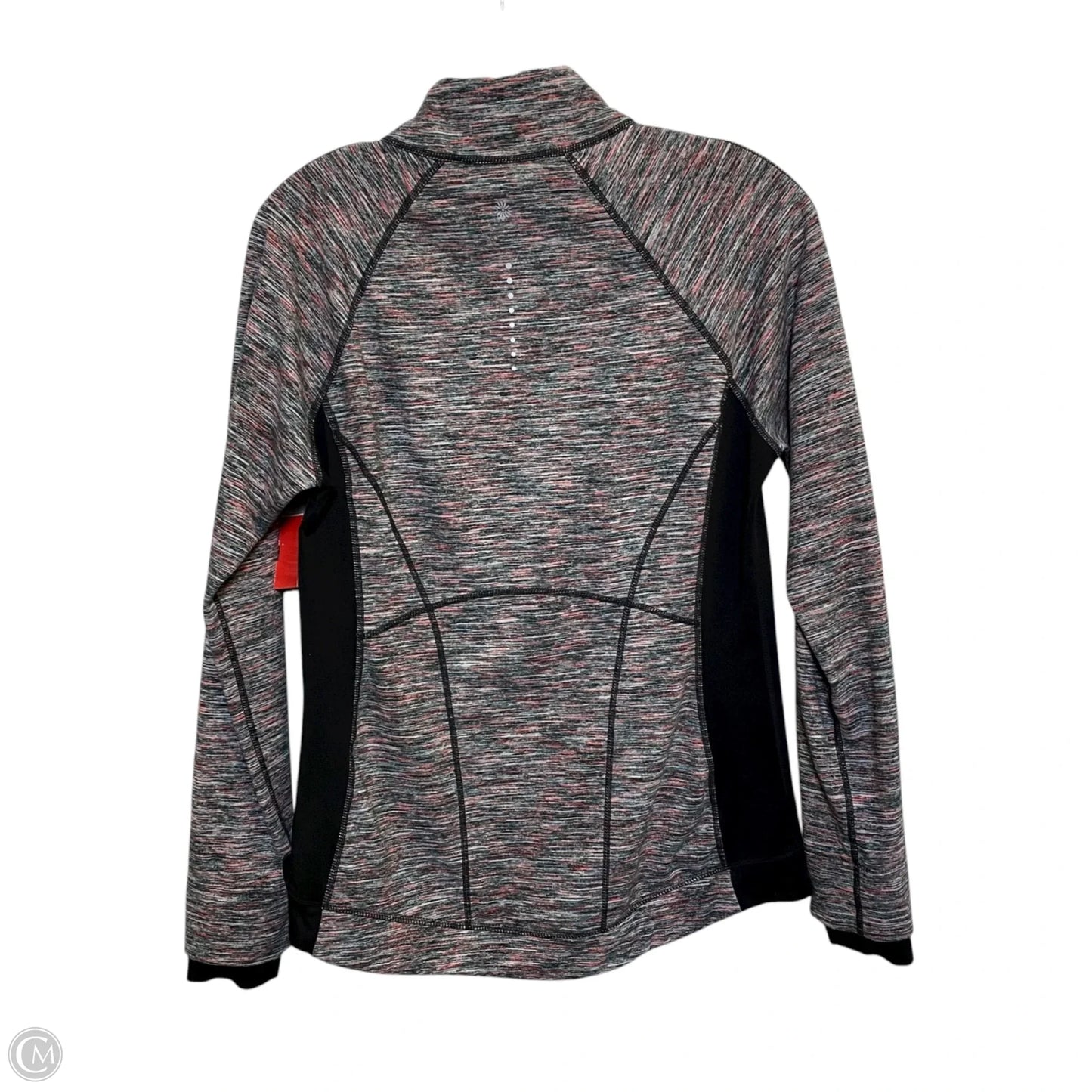 Athletic Top Long Sleeve Collar By Tangerine In Black & Pink, Size: M