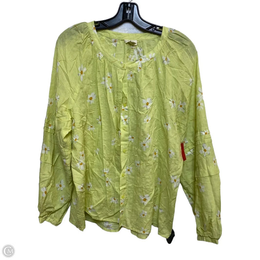 Top Long Sleeve By Ana In Yellow, Size: Xl