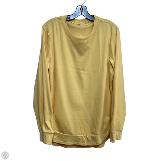 Top Long Sleeve Basic By Cmf In Yellow, Size: L