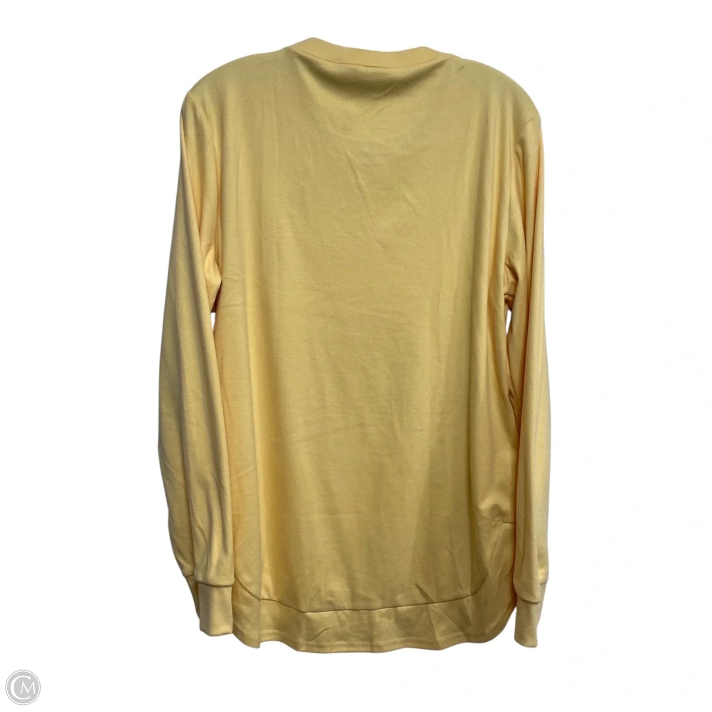Top Long Sleeve Basic By Cmf In Yellow, Size: L