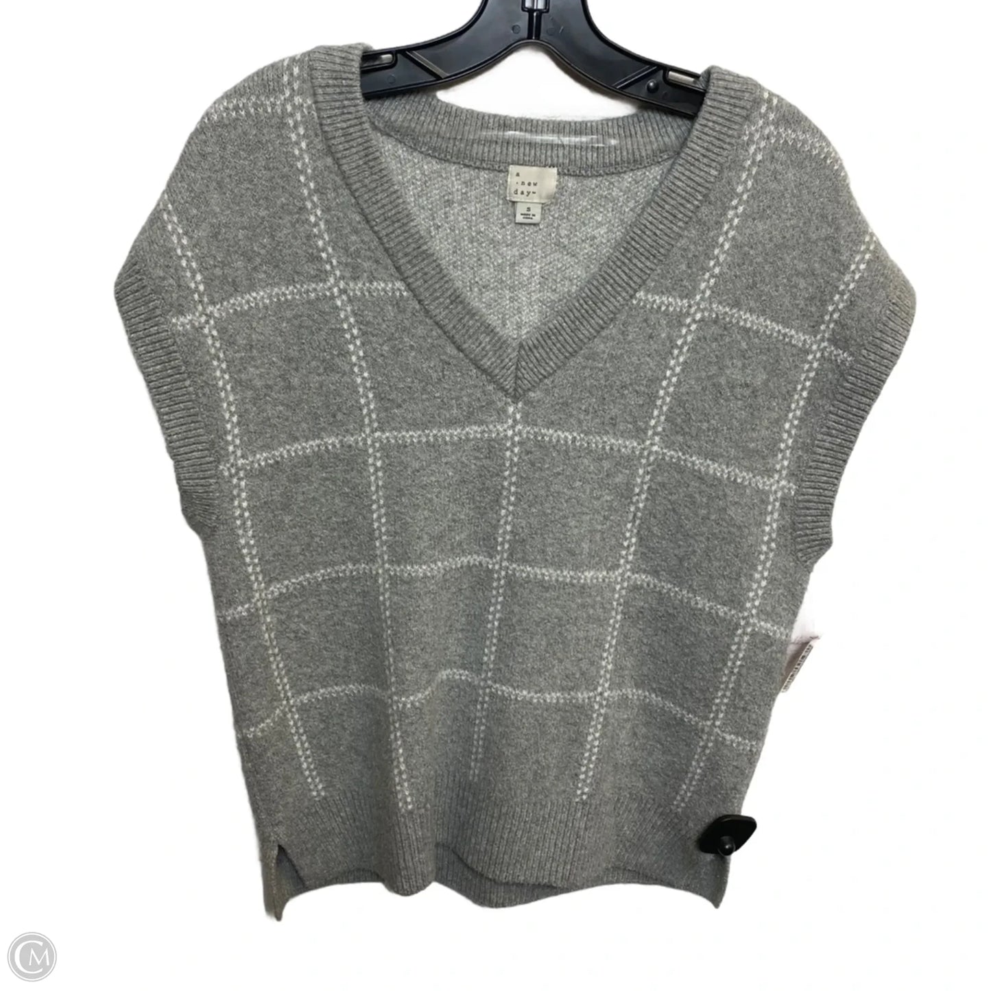 Vest Sweater By A New Day In Grey, Size: S
