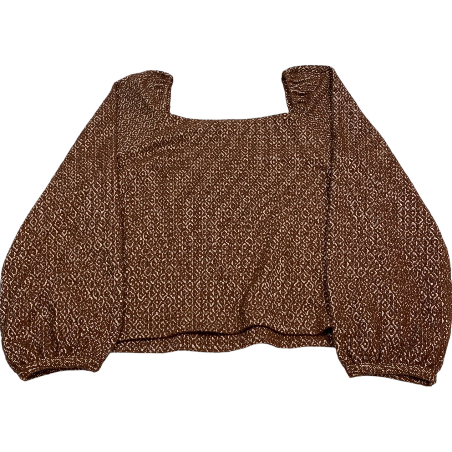 Top Long Sleeve By Madewell In Brown, Size: M