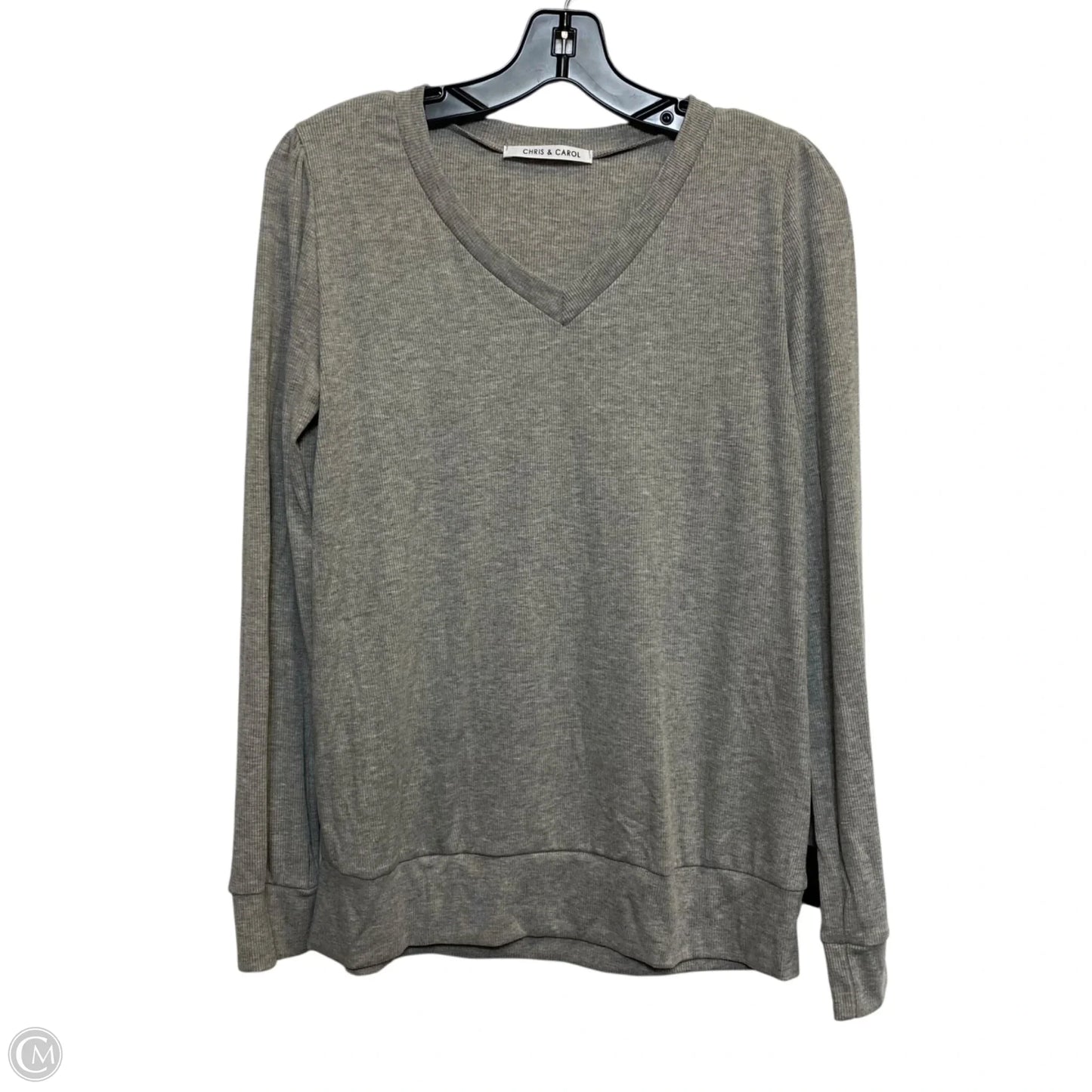 Top Long Sleeve Basic By Chris And Carol In Grey, Size: S