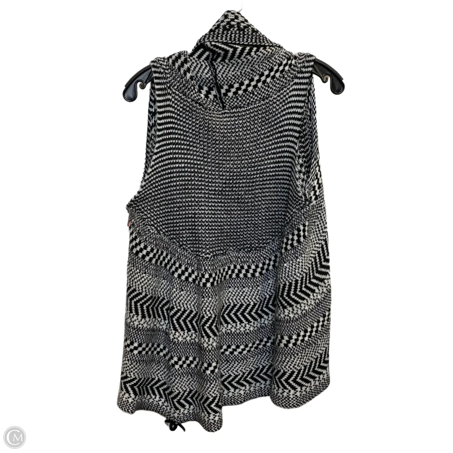 Vest Sweater By New Directions In Black & White, Size: L