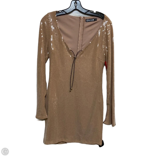 Dress Party Short By Midnight Doll In Brown, Size: M