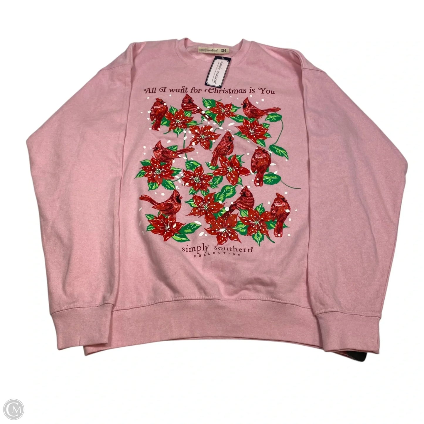 Sweatshirt Crewneck By Simply Southern In Pink, Size: Xs