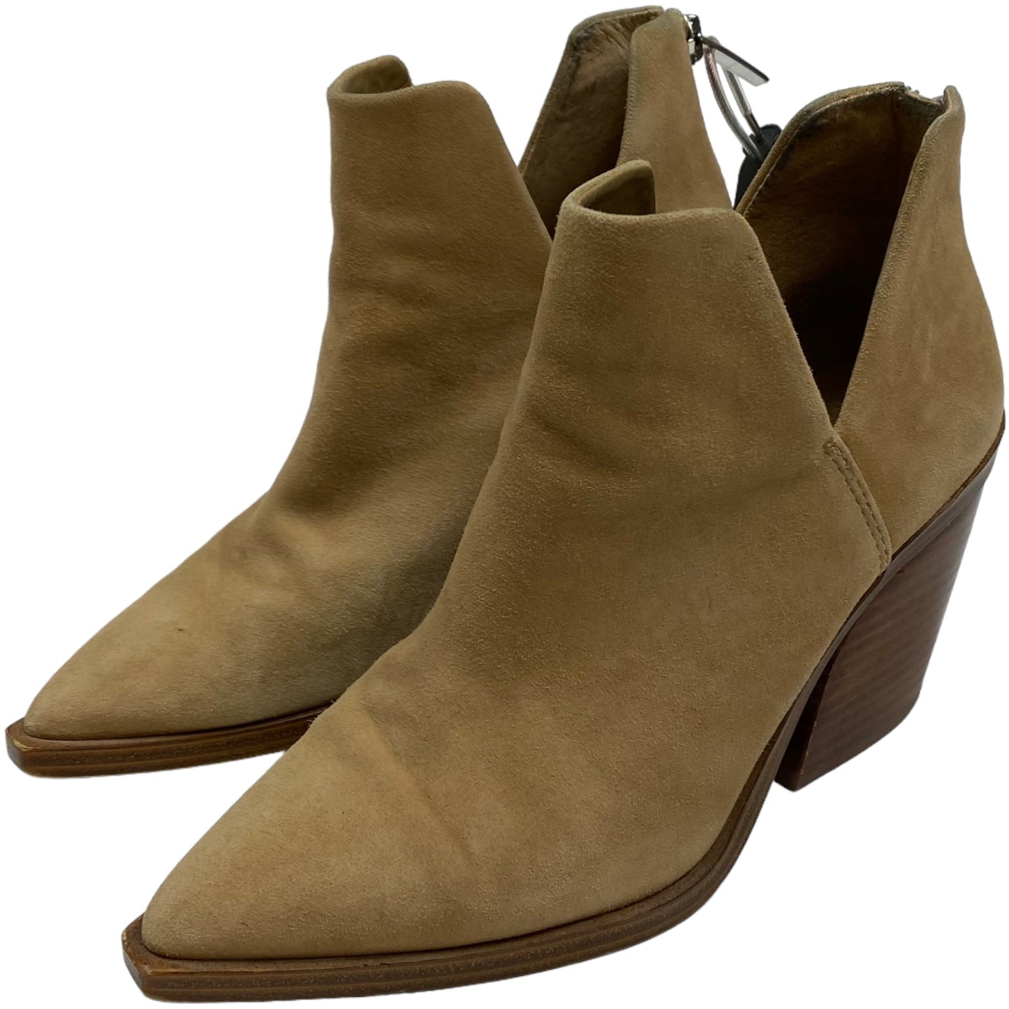 Boots Ankle Heels By Vince Camuto In Tan, Size: 5.5