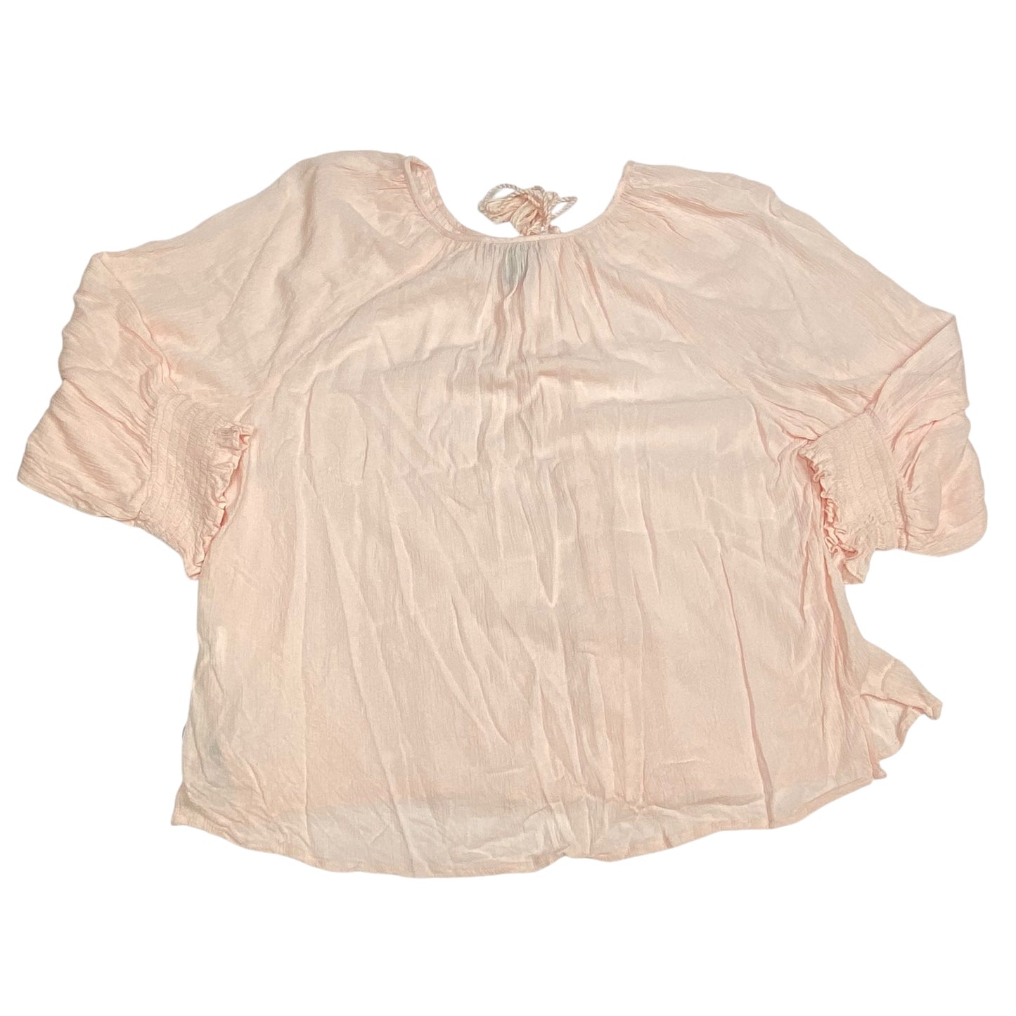 Top Long Sleeve By Karen Kane In Pink, Size: 2x