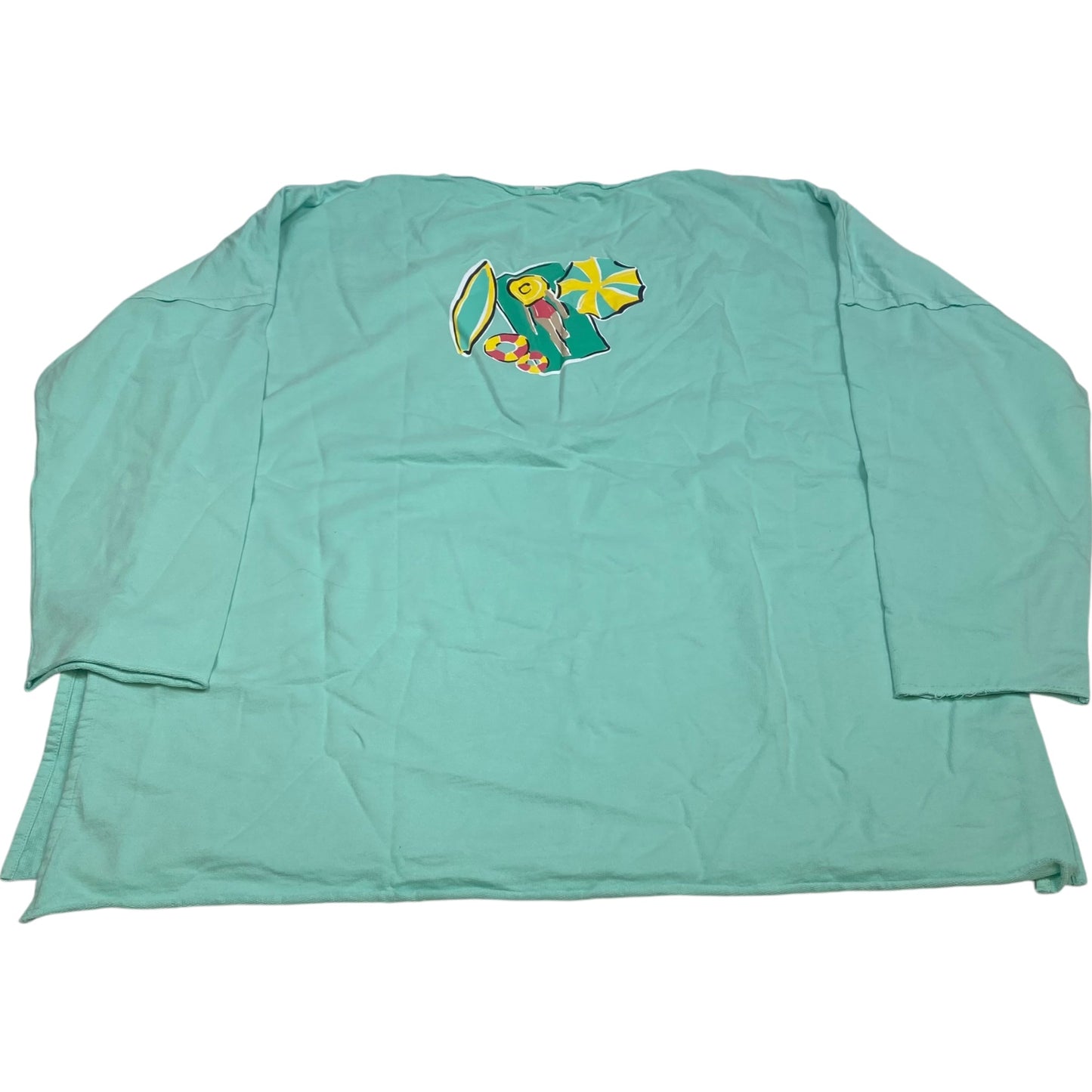 Top Long Sleeve By Crown And Ivy In Teal, Size: 2x