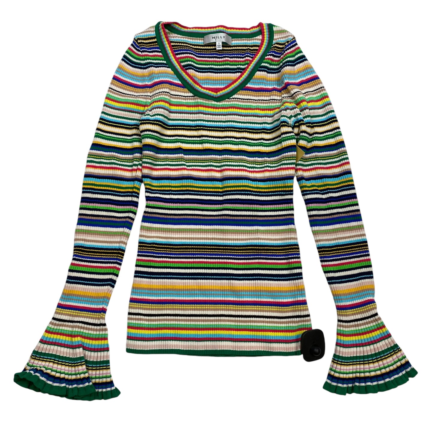 Top Long Sleeve Designer By Milly In Multi-colored, Size: S