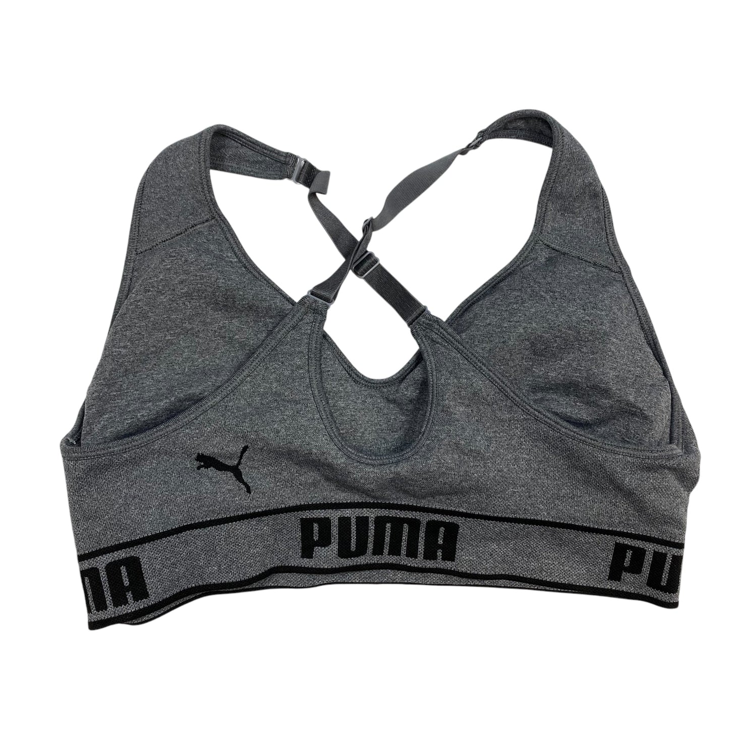 Athletic Bra By Puma In Grey, Size: L