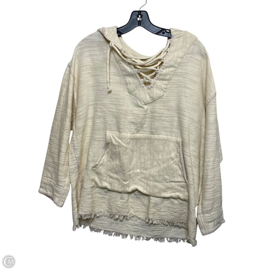 Sweatshirt Hoodie By Urban Expressions In Cream, Size: M