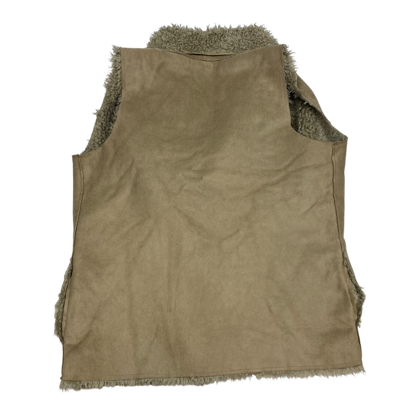 Vest Faux Fur & Sherpa By Velvet In Tan, Size: S