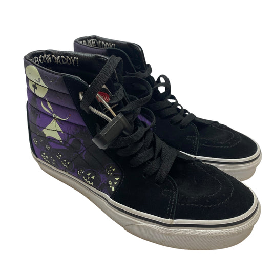 Shoes Sneakers By Vans In Black & Purple, Size: 8.5