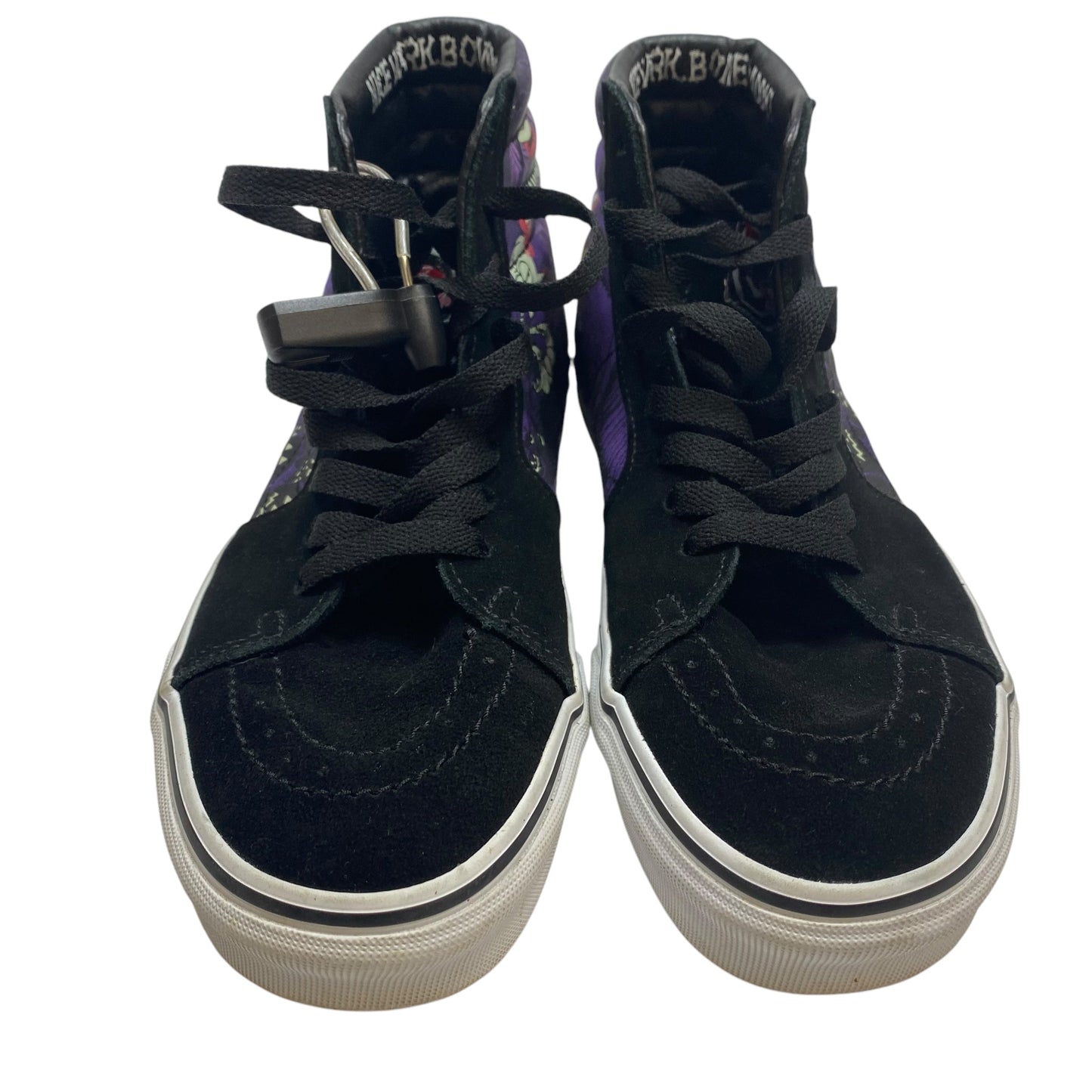 Shoes Sneakers By Vans In Black & Purple, Size: 8.5