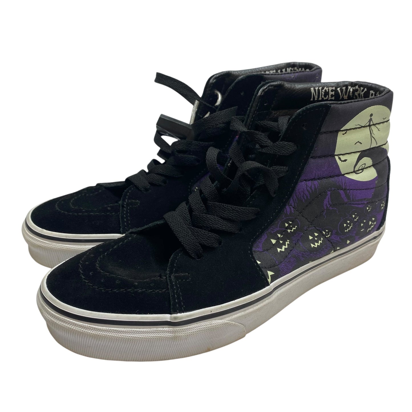 Shoes Sneakers By Vans In Black & Purple, Size: 8.5