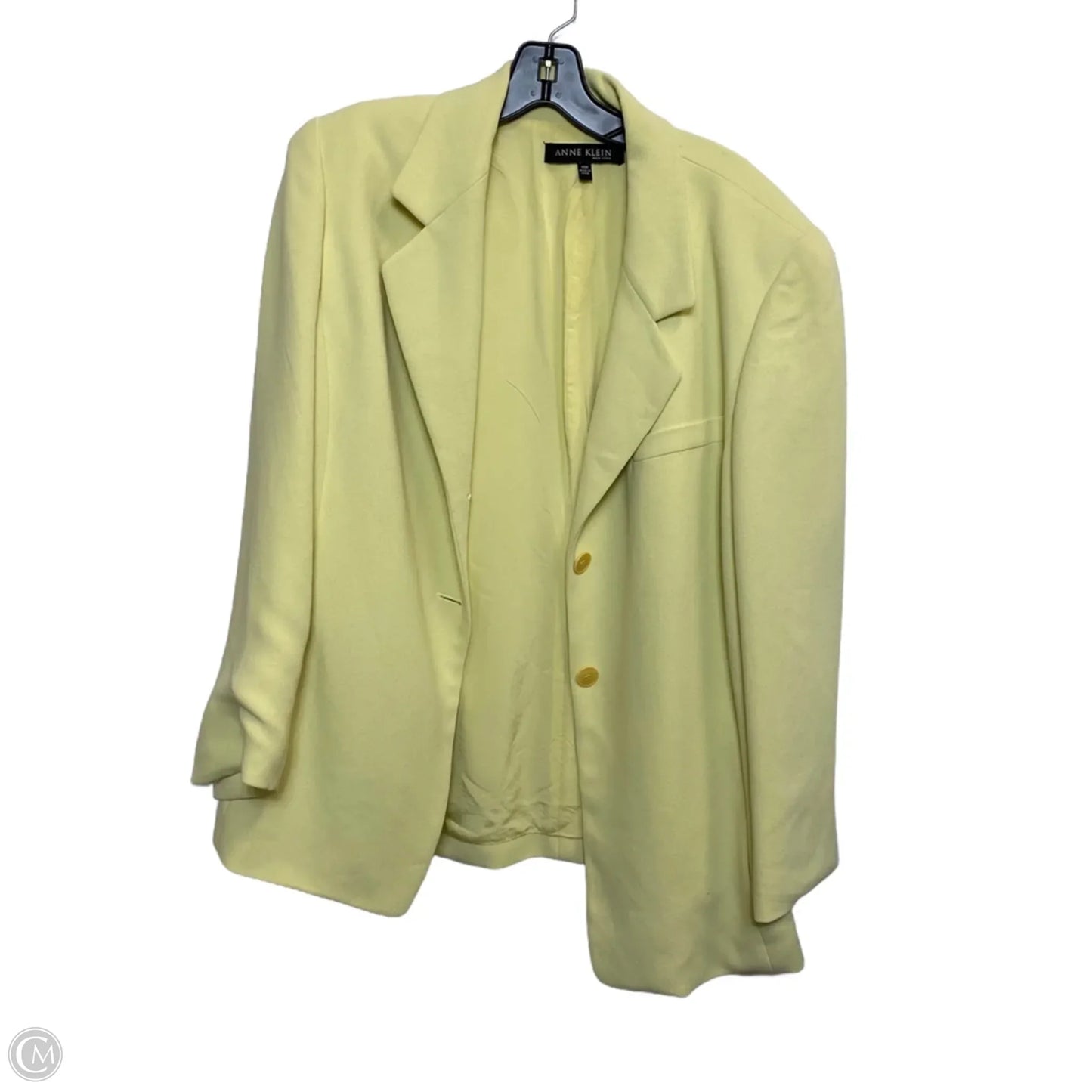 Blazer By Anne Klein In Yellow, Size: L
