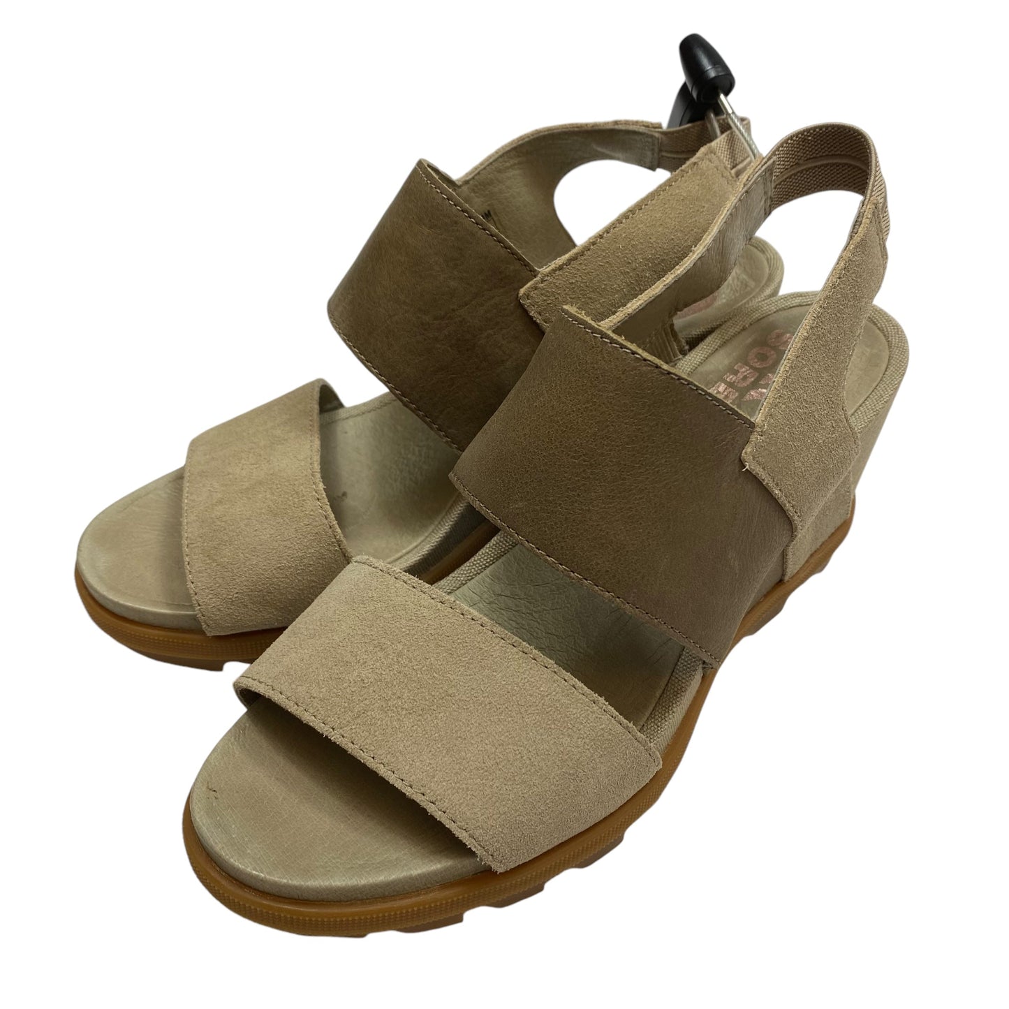 Sandals Heels Wedge By Sorel In Tan, Size: 7