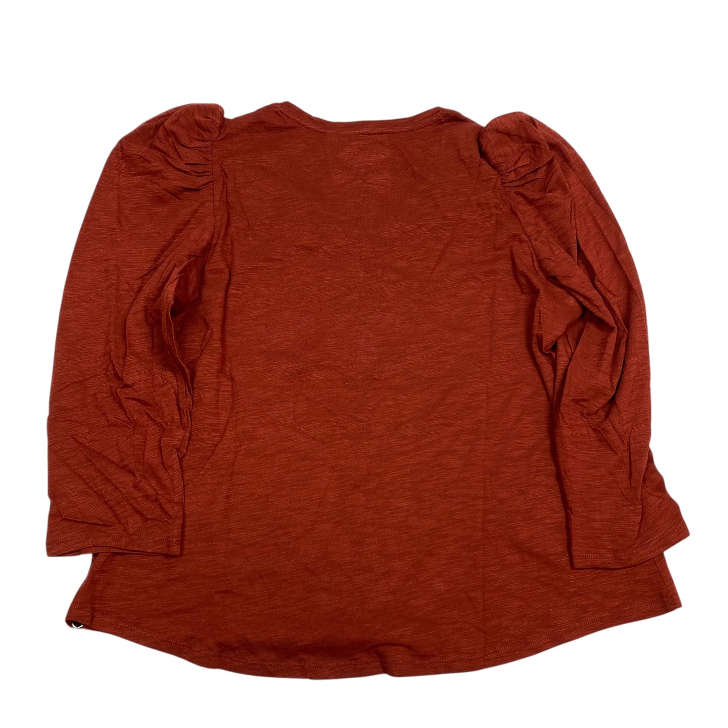 Top 3/4 Sleeve By Chicos In Orange, Size: Xl