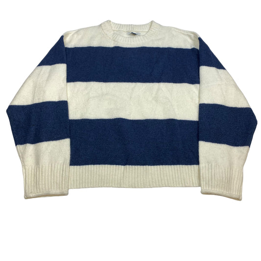 Sweater By American Eagle In Blue & Cream, Size: L