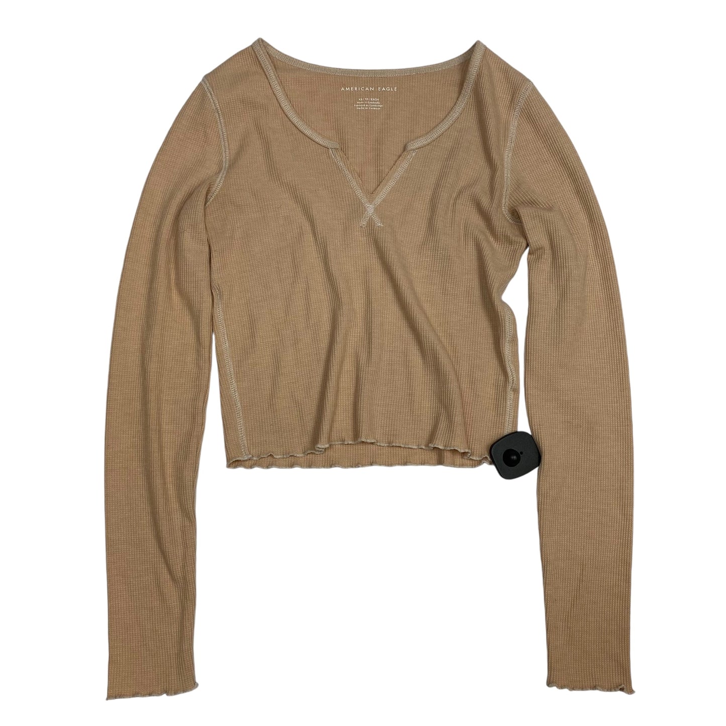 Top Long Sleeve By American Eagle In Peach, Size: Xs