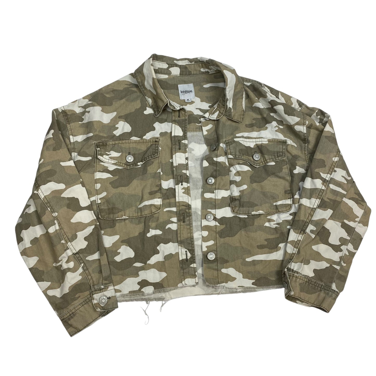 Jacket Denim By Kensie In Camouflage Print, Size: M