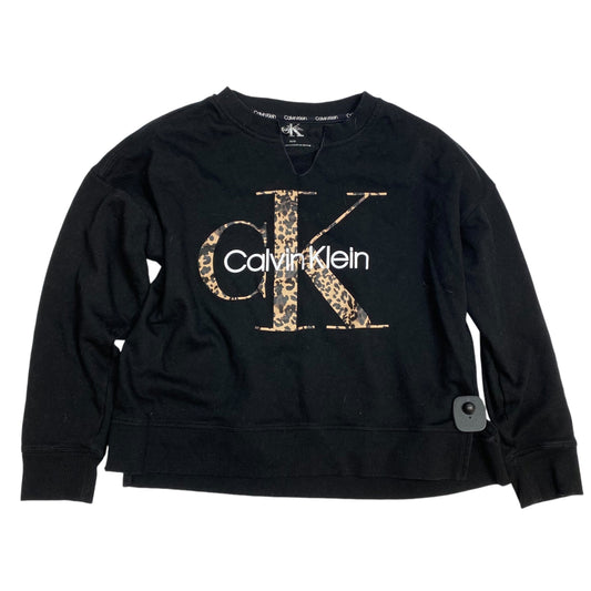 Sweatshirt Crewneck By Calvin Klein In Black, Size: M