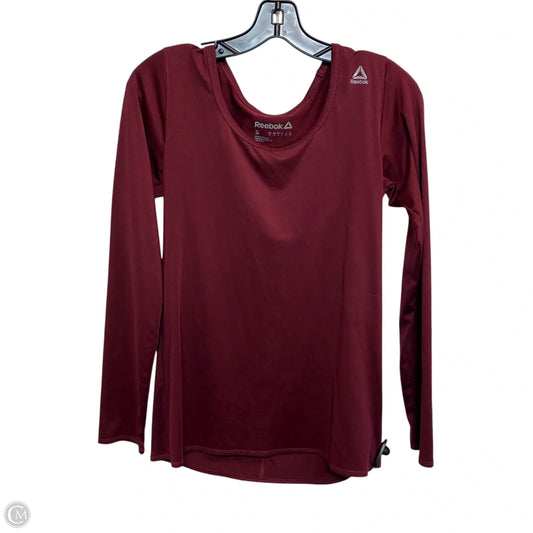 Athletic Top Long Sleeve Crewneck By Reebok In Red, Size: S
