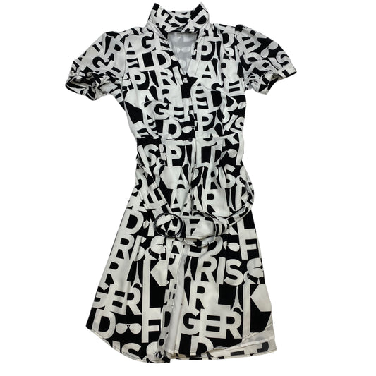 Dress Designer By Karl Lagerfeld In Black & White, Size: M