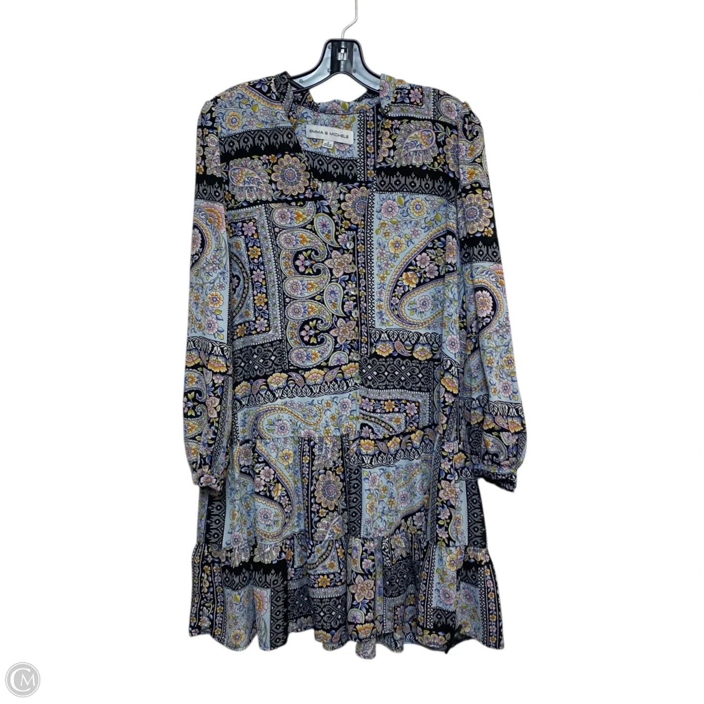 Dress Casual Short By Emma And Michele In Black & Blue, Size: S